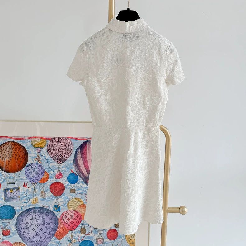 Valentino Valentino White dark vein jacquard dress Size S / US 4 / IT 40 - 2 Thumbnail