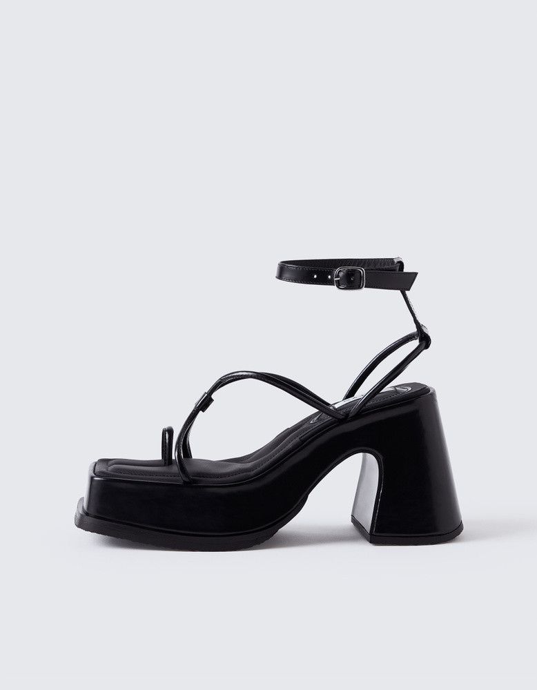 Eytys Eytys Olympia Leather Black Heels Size US 5 / IT 35 - 1 Thumbnail