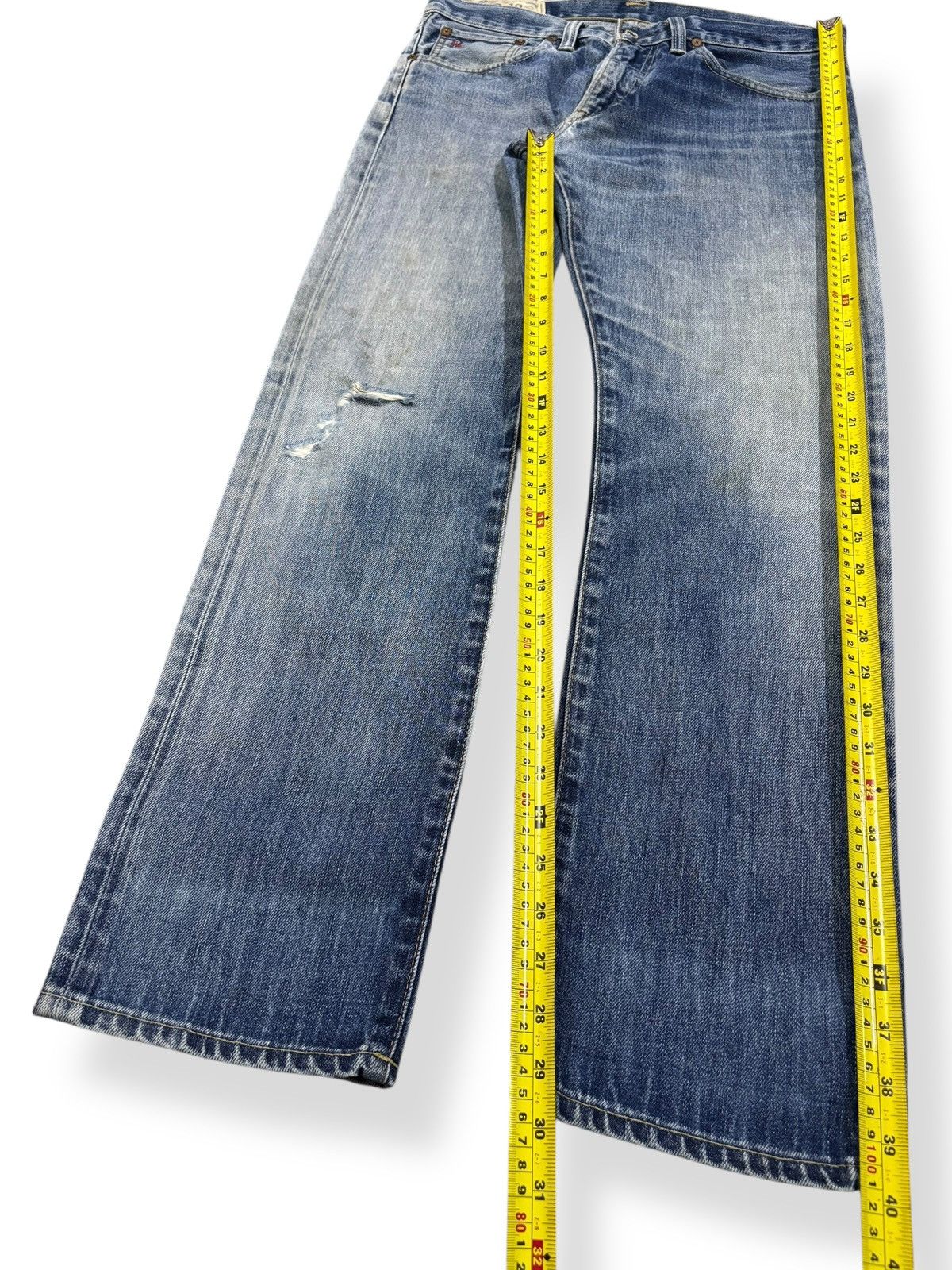Ralph Lauren Vintage Ralph Lauren Slim Straight Distressed Grunge Jeans Size US 32 / EU 48 - 13 Thumbnail