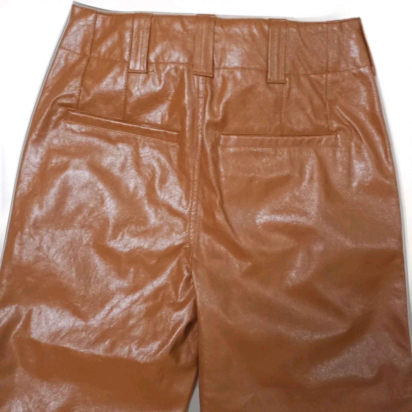 Free People Free People Star Crossed Lovers Flare Cognac Faux Leather 0 Size 27" / US 4 / IT 40 - 9 Thumbnail
