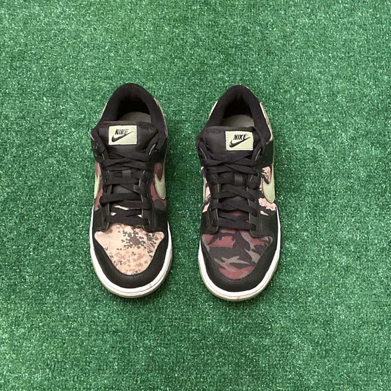 Nike Nike Dunk Low Crazy Camo 2021 Mens Size 9 Black Olive DH0957-001 Size US 9 / EU 42 - 4 Thumbnail