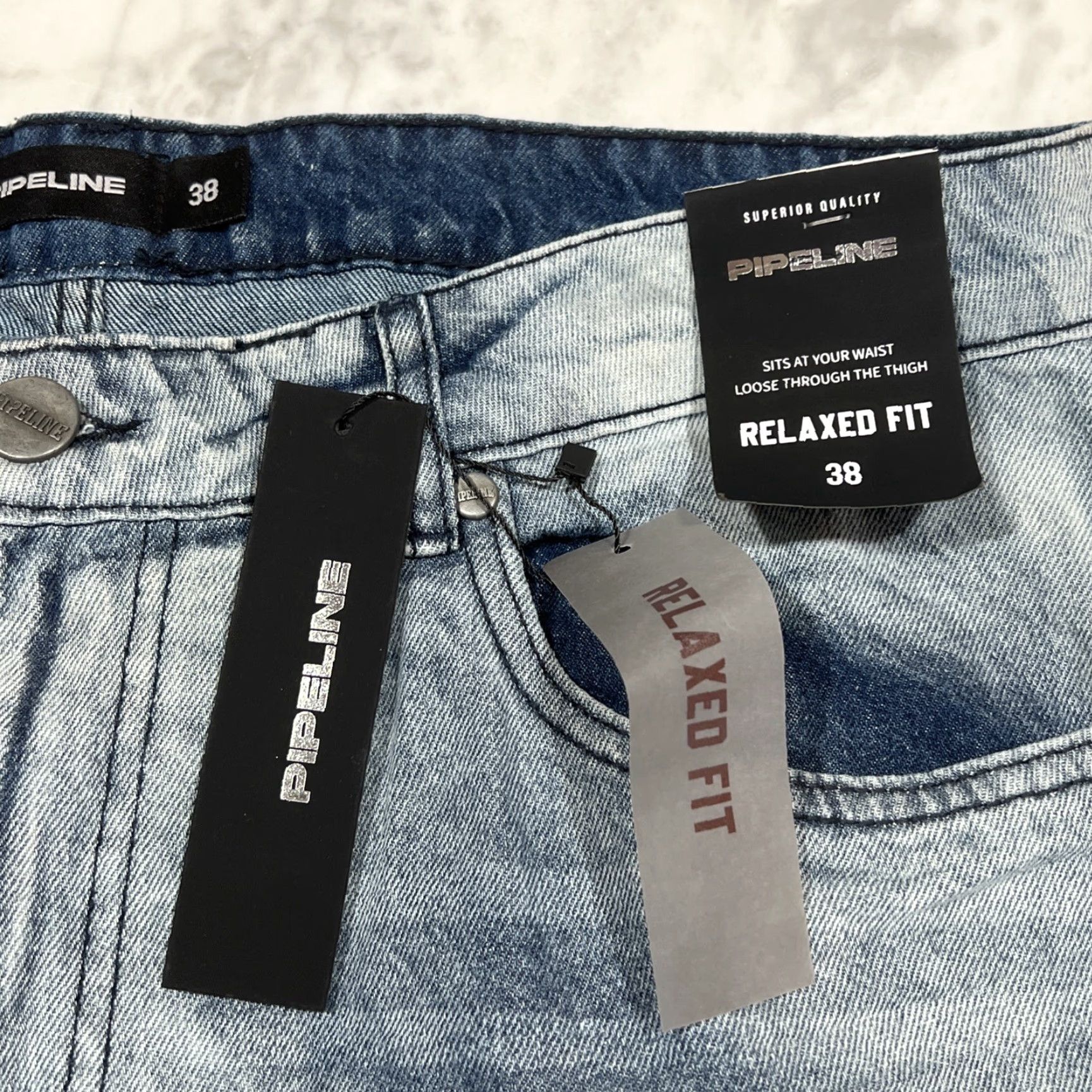 Vintage Pipeline Cargo Jeans Men 38 Relaxed Fit Light Wash Grunge NWT Java? Size US 38 / EU 54 - 7 Thumbnail
