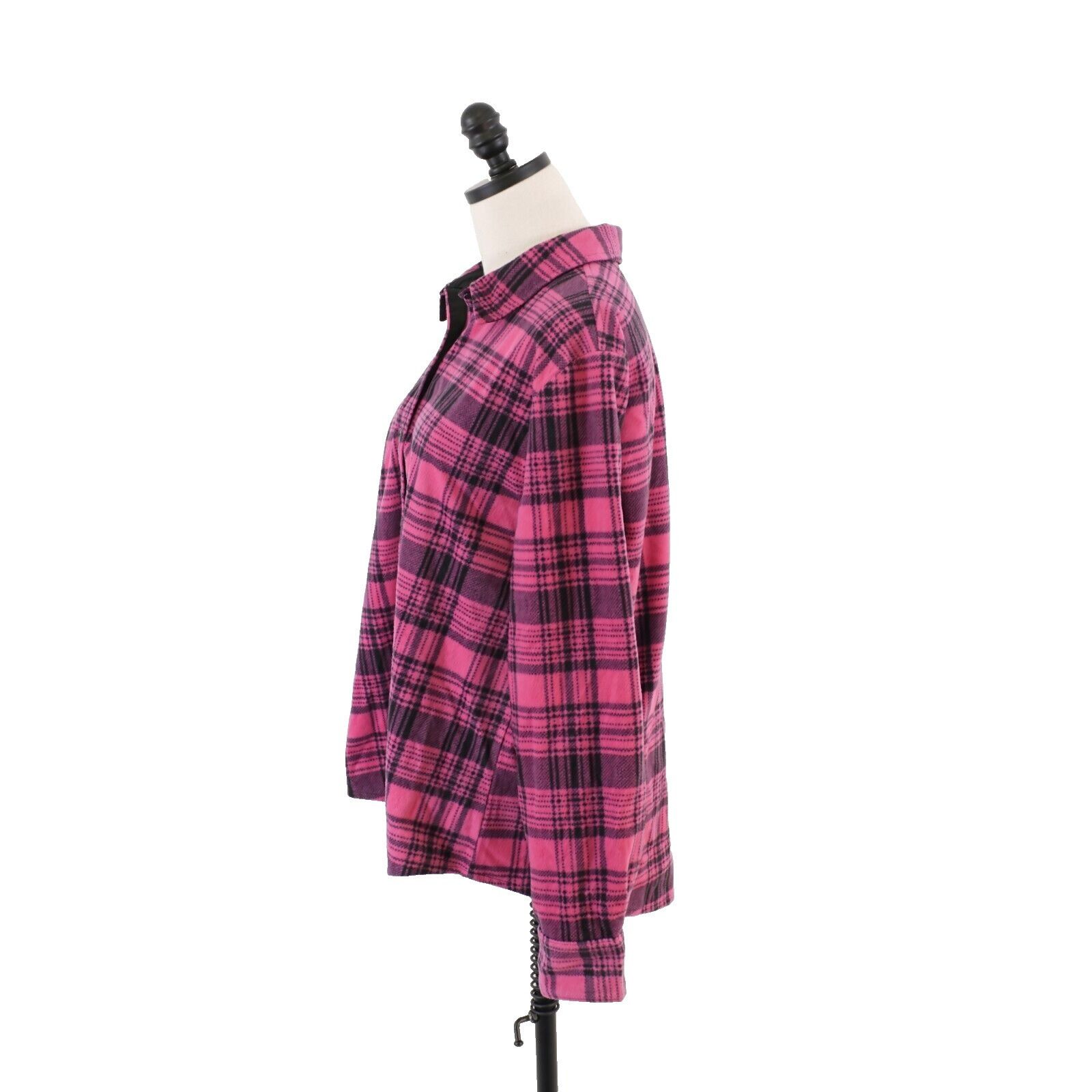 Lee Lee Riders Pink Plaid Flannel Large Button Front Collared Sh Size L / US 10 / IT 46 - 4 Thumbnail
