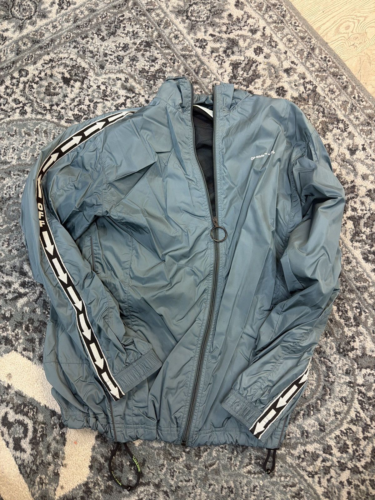 Off-White Off white arrows track jacket teal Size US S / EU 44-46 / 1 - 1 Thumbnail
