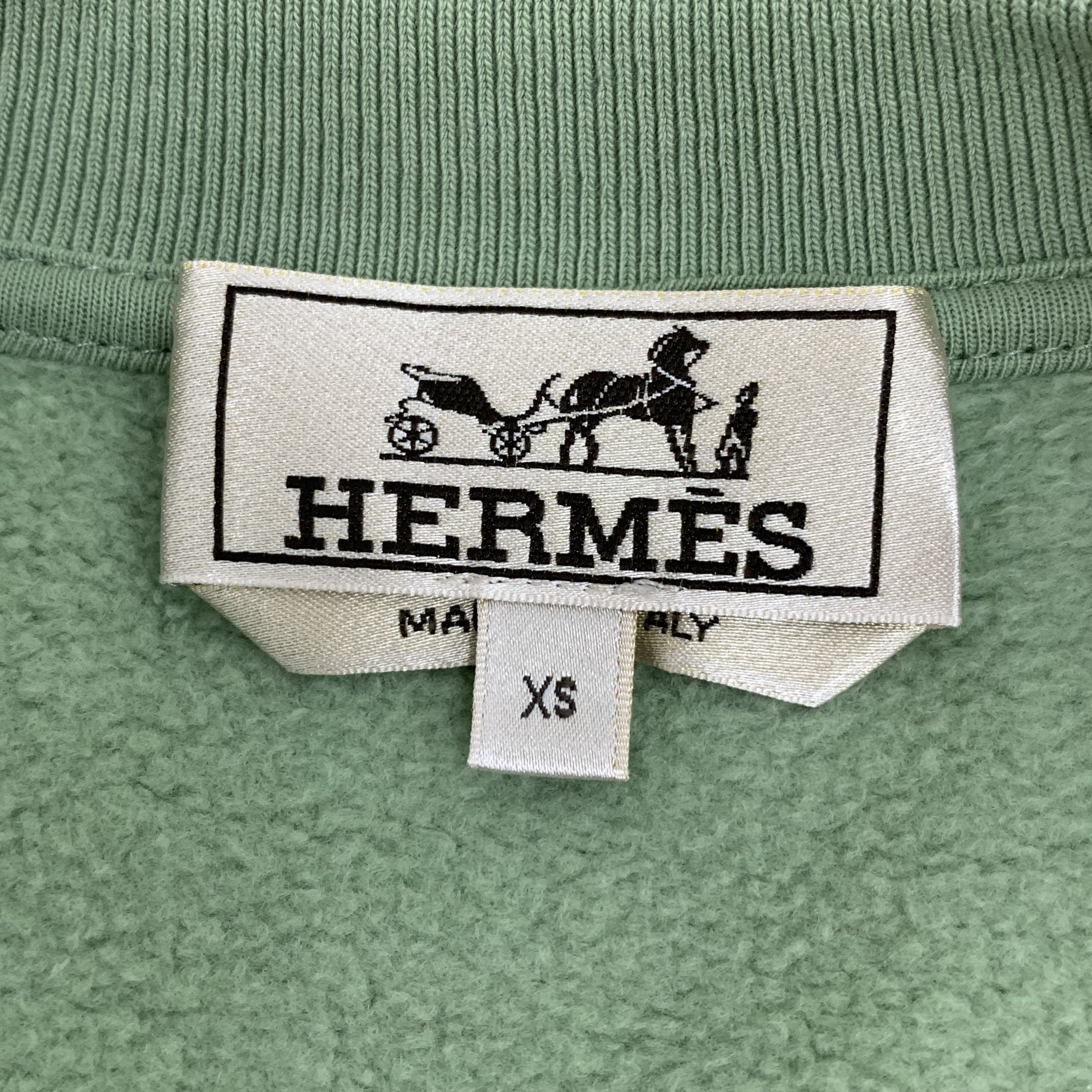 Hermes Hermès Sweatshirt – Green Animal Print (Size XS) Size XS / US 0-2 / IT 36-38 - 2 Thumbnail
