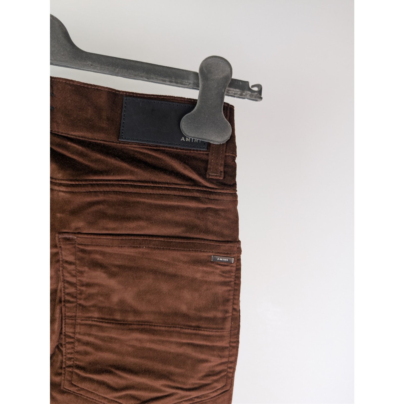 Amiri o1rshd1 Velour Flare Stack Pants in Chocolate Size US 30 / EU 46 - 14 Thumbnail