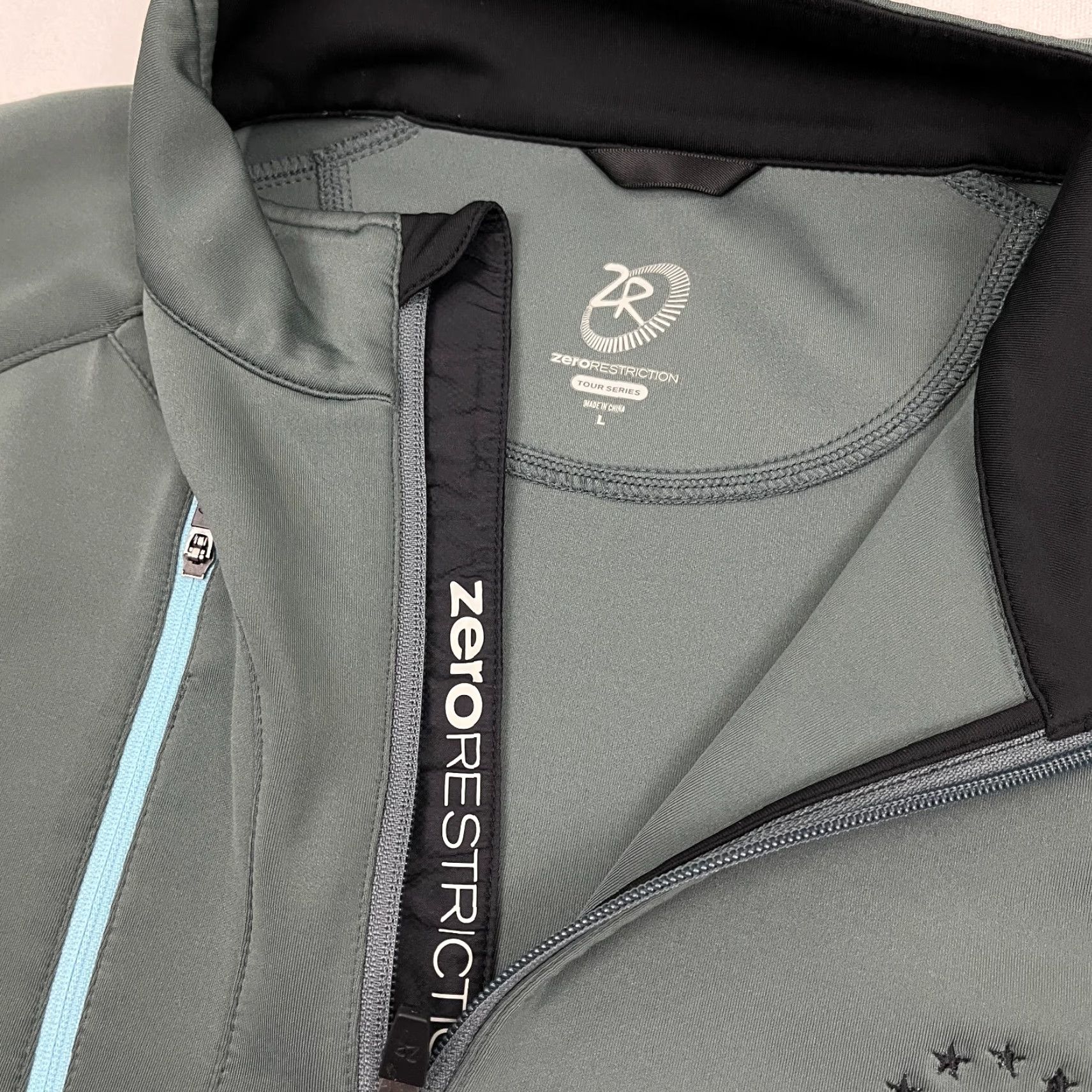 Vintage VINTAGE? No. Zero Restriction Tour Series Pullover Mens L Gray 1/2 Zip Performance Prep Jacket Size US L / EU 52-54 / 3 - 2 Thumbnail