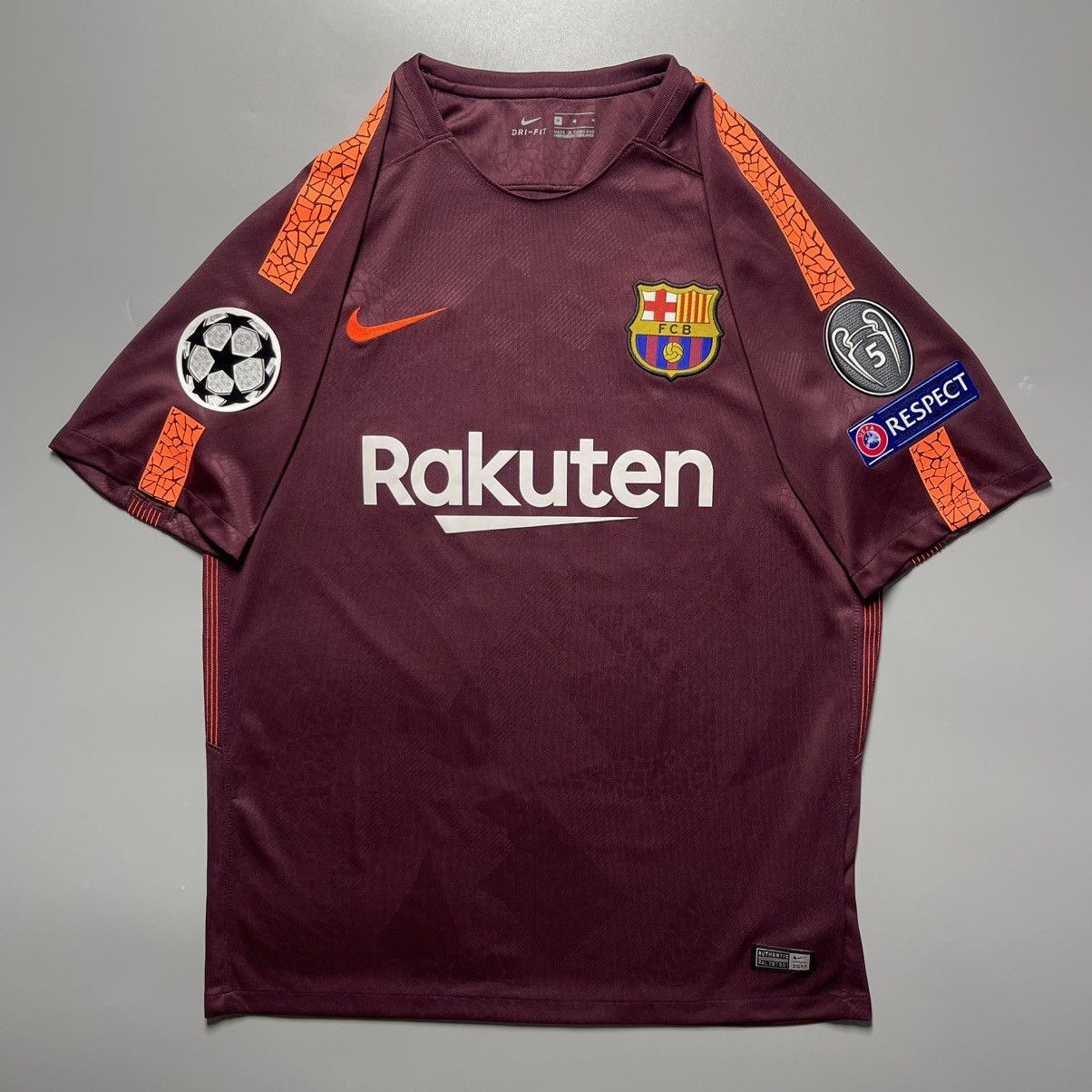 Nike BARCELONA NIKE 2017/2018 FOOTBALL THIRD JERSEY #10 MESSI Size US M / EU 48-50 / 2 - 2 Thumbnail