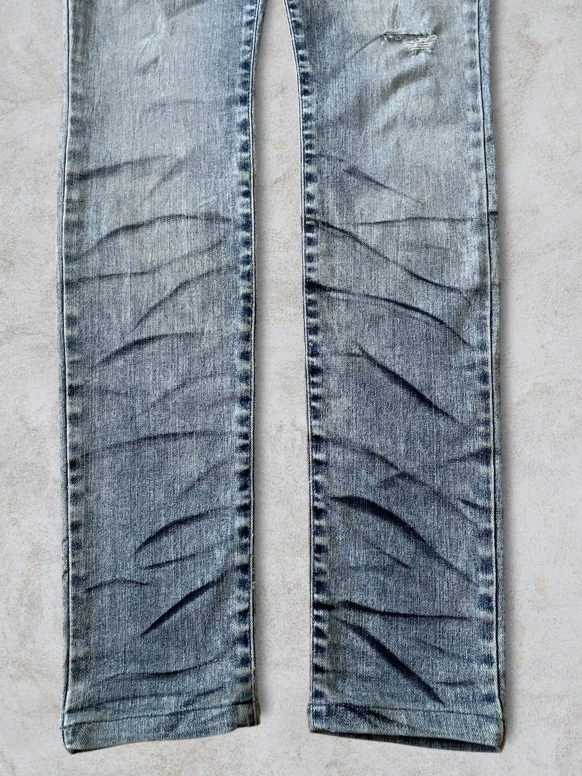 Tornado Mart Tornado Mart Sick FadeWash Black Whiskered Ripped Slim Jeans Size 30" / US 8 / IT 44 - 5 Thumbnail