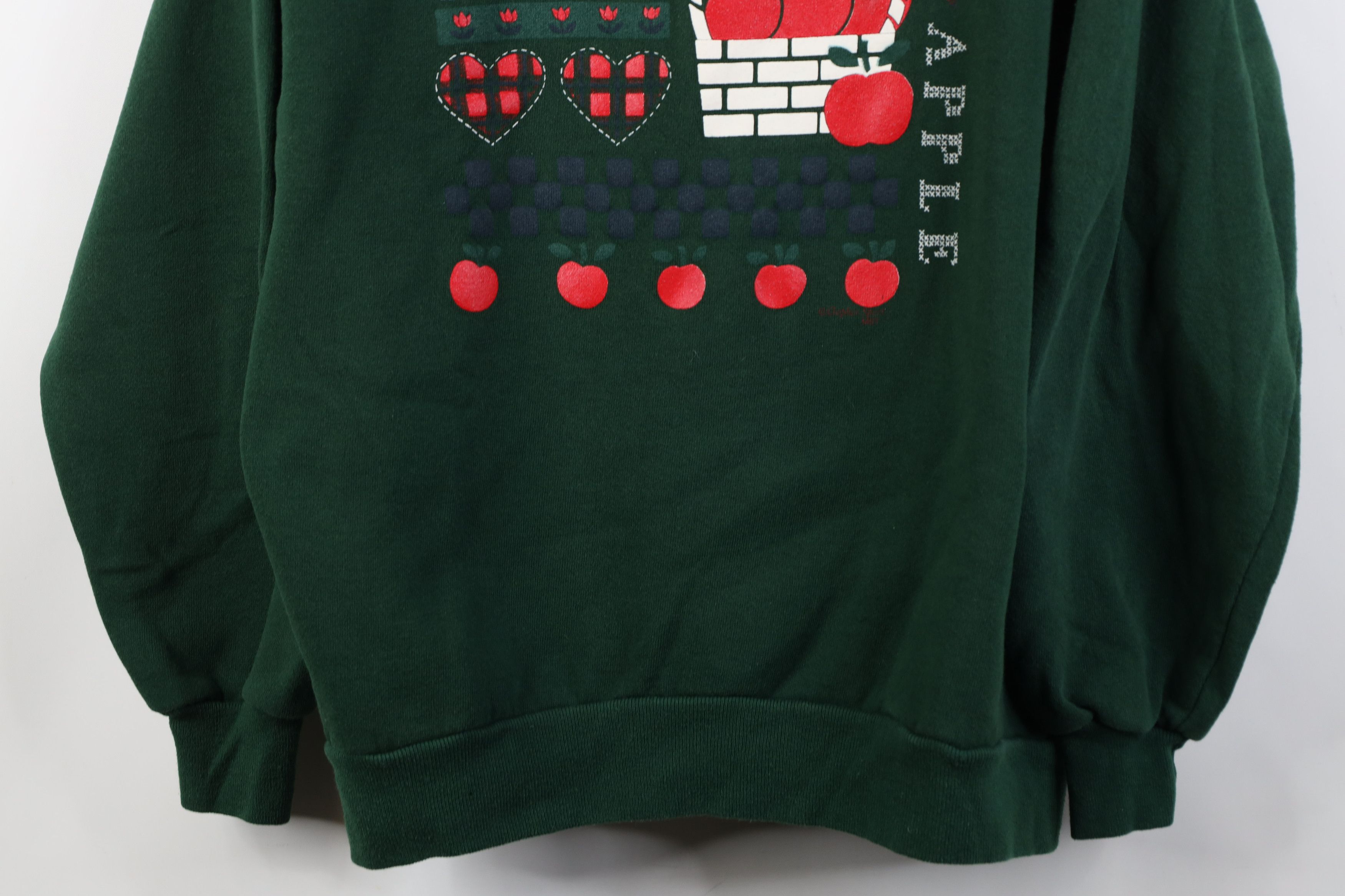 Vintage Vintage 90s Streetwear Apple Orchard Collared Sweatshirt USA Size L / US 10 / IT 46 - 3 Thumbnail