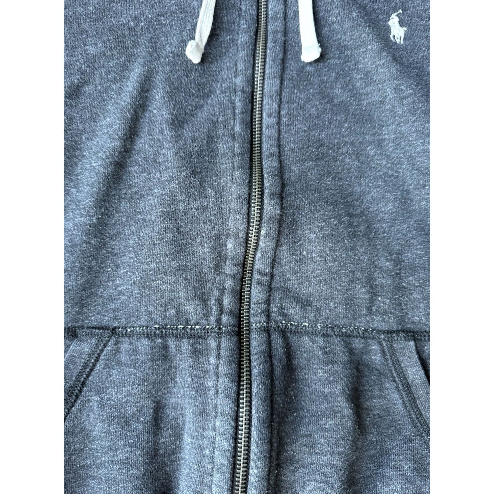 Polo Ralph Lauren Polo Ralph Lauren Hoodie Sweatshirt Zip Up Large Gray Cotton Blend Knit Full Zip Hooded Pockets Logo Men Size US L / EU 52-54 / 3 - 4 Thumbnail