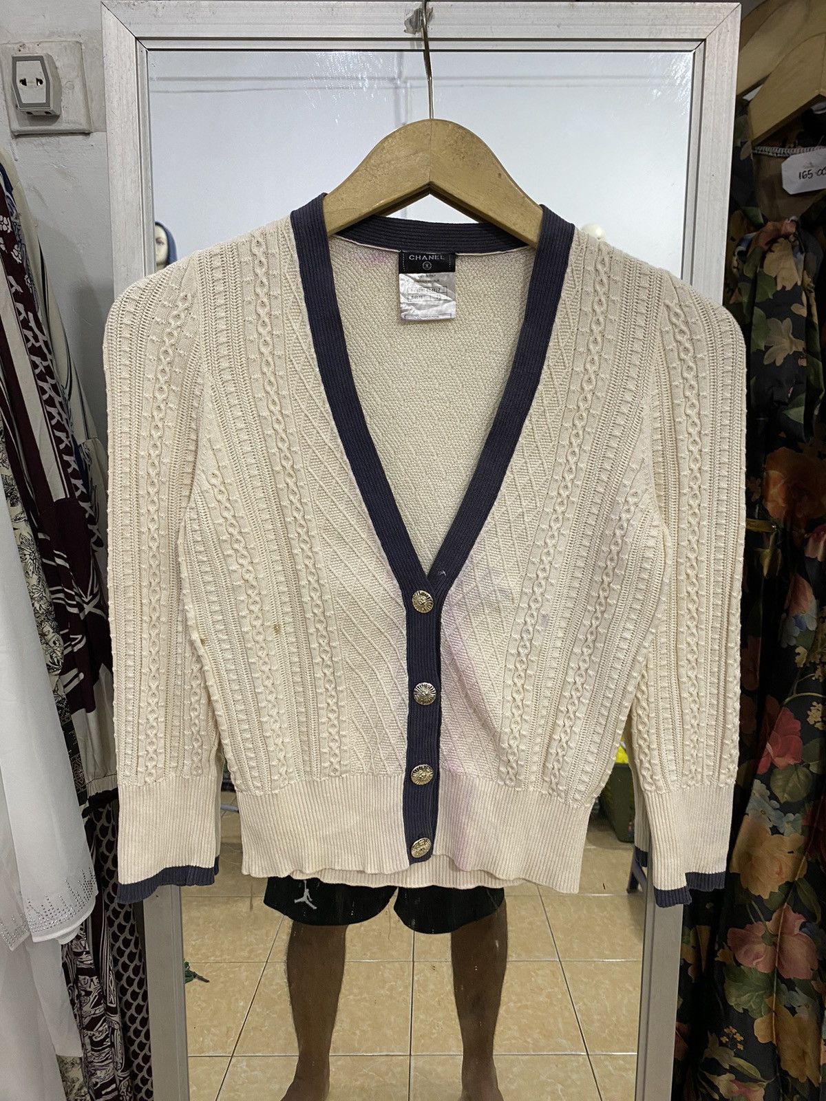 Chanel Chanel Bicolor Knit Cardigan Size XS / US 0-2 / IT 36-38 - 2 Thumbnail