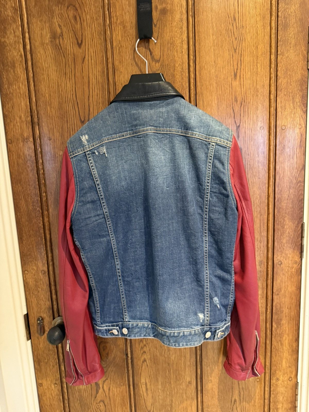 Dsquared2 SS14 Dsquared2 leather sleeve denim jacket collar 50 Grail Size US M / EU 48-50 / 2 - 14 Thumbnail