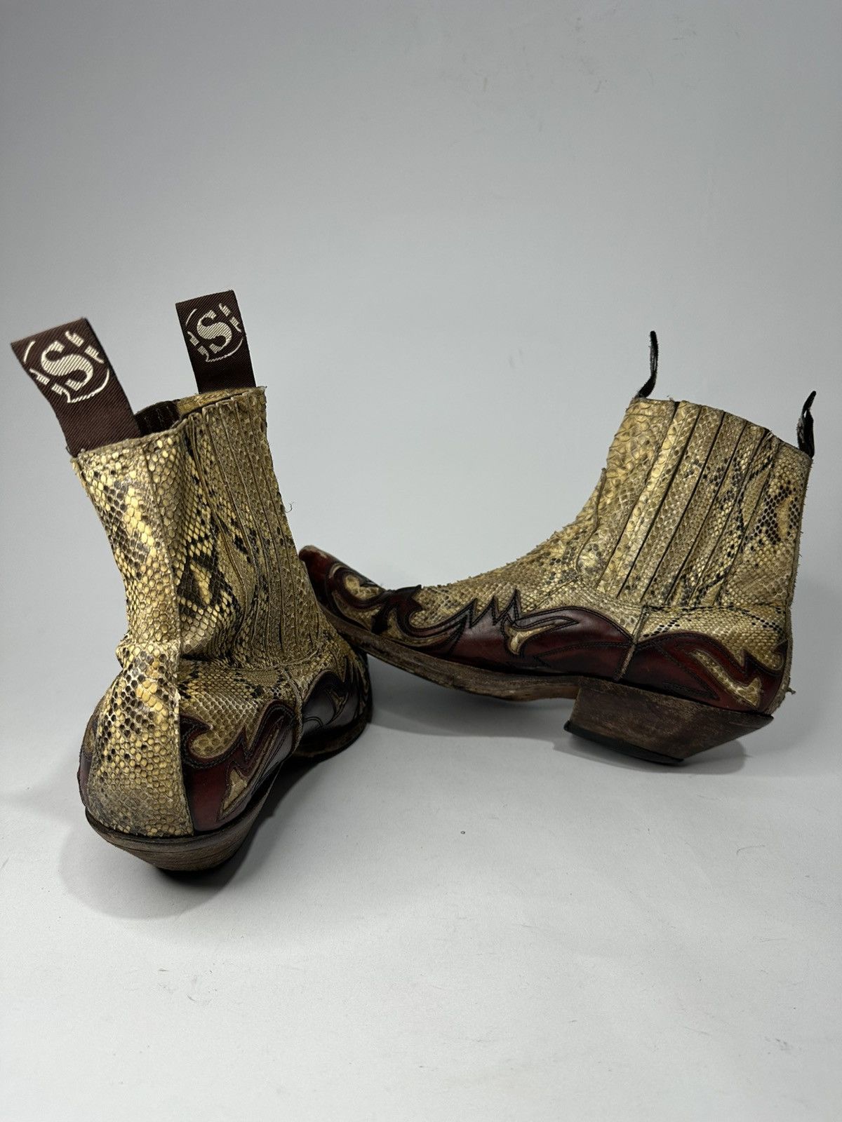 Sendra 4660 Sendra Python Skin Leather Ankle Boots PITON Barr Size US 9 / EU 42 - 4 Thumbnail