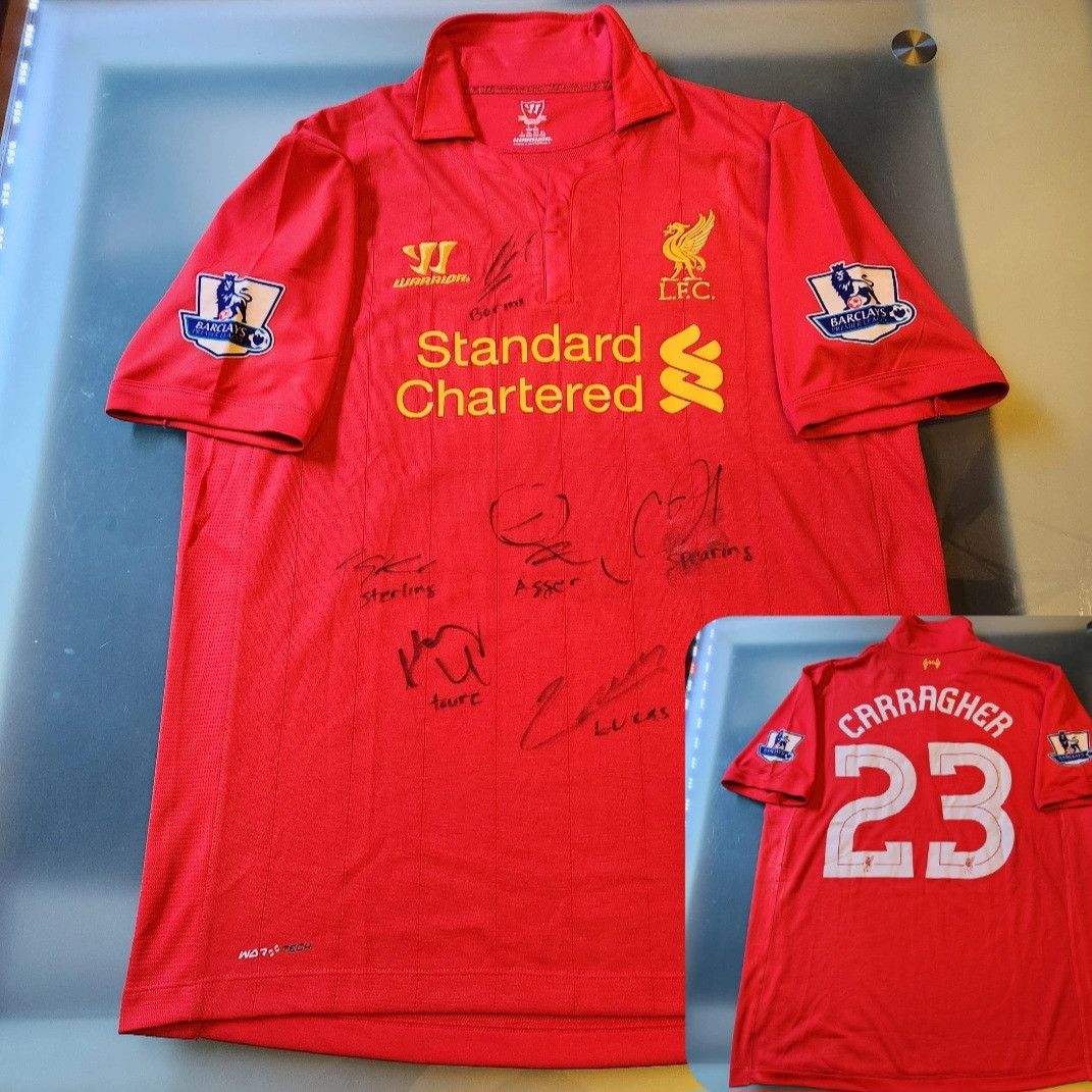 Warrior Authentic Liverpool CARRAGHER 2012-2013 Signed Home Jersey Size US L / EU 52-54 / 3 - 1 Thumbnail