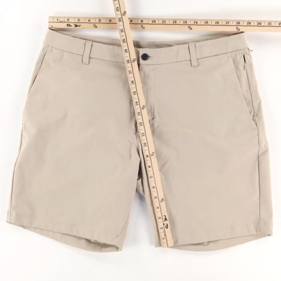 Lululemon Lululemon Commission 9" Polyester Woven Chino Shorts Sand Men's 38 Shirt Regular Sand 9" Inseam 9in. Size US 38 / EU 54 - 3 Thumbnail