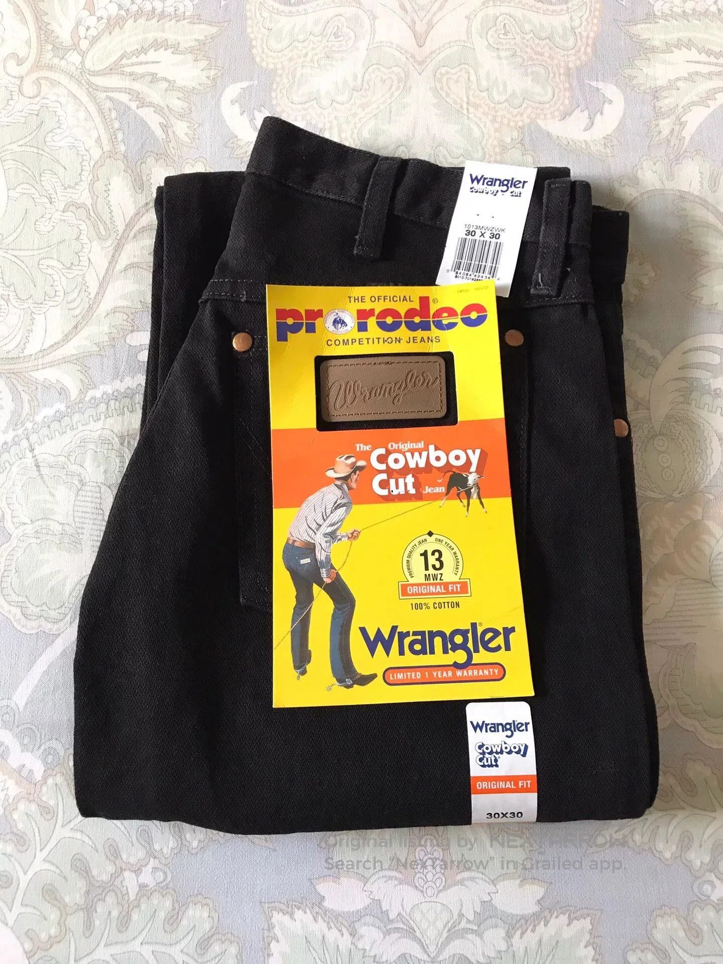 Wrangler Wrangler 13MWZ Black Jeans W30L30. Size US 30 / EU 46 - 1 Thumbnail