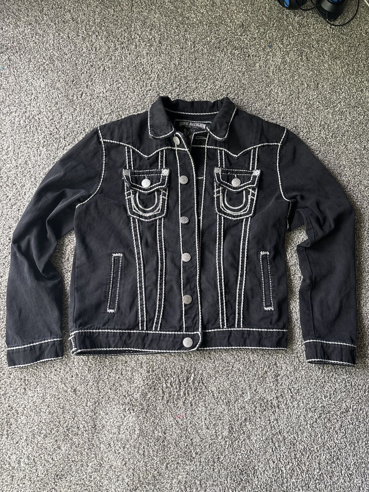 True Religion Black Denim Jacket
