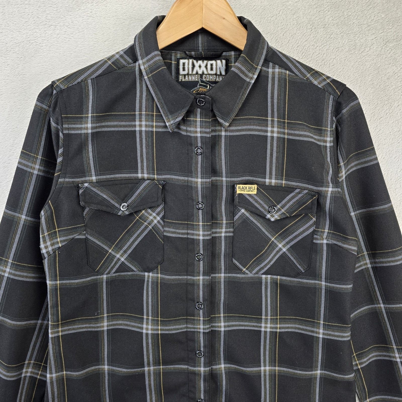 Dixxon Dixxon Black Rifle Coffee Co. Women Shirt Medium Black Plaid Size M / US 6-8 / IT 42-44 - 3 Thumbnail