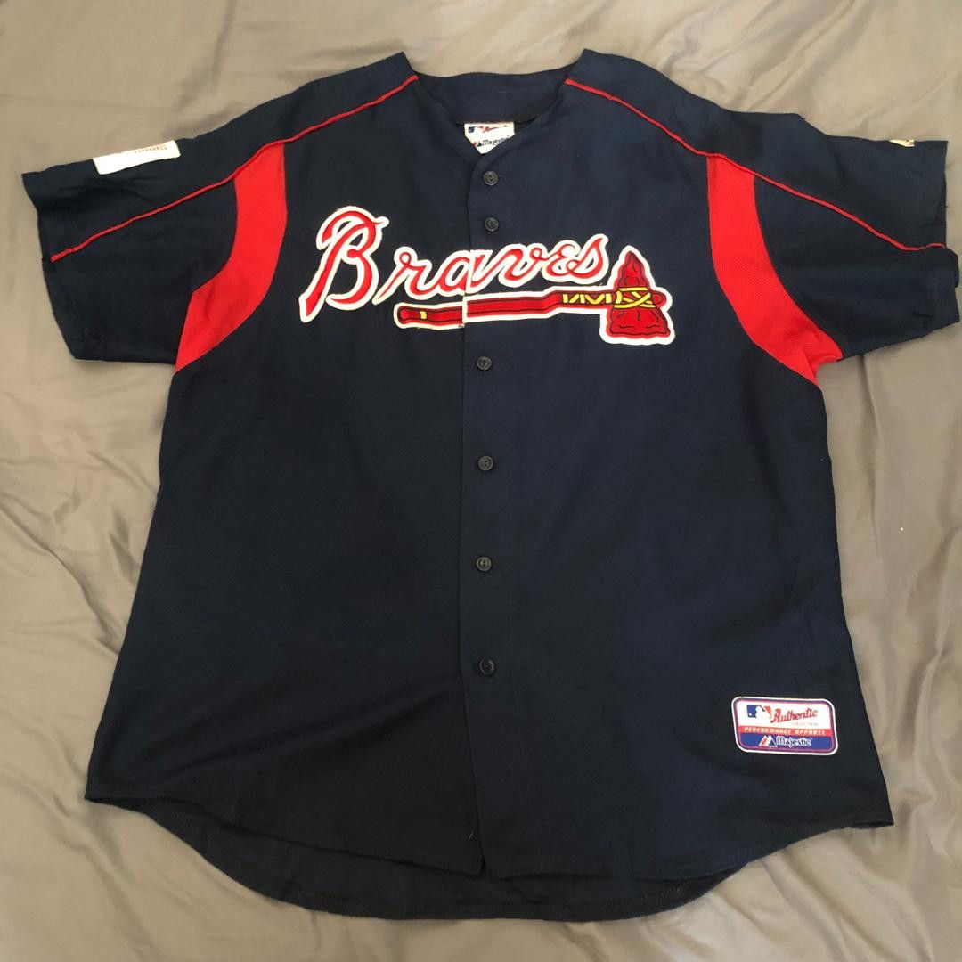 Majestic Atlanta Braves Majestic MLB Baseball Jersey Y2K Oversized Size US L / EU 52-54 / 3 - 3 Thumbnail