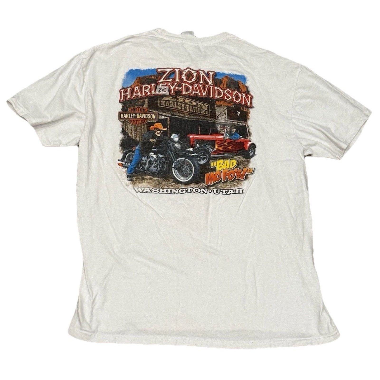 Harley Davidson Harley Davidson Biker Pocket Tee Shirt Men’s XL Georgia Zion Size US XL / EU 56 / 4 - 2 Thumbnail