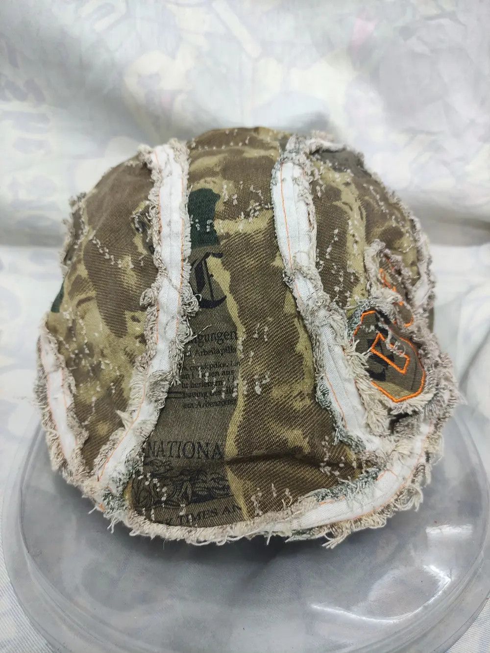 Japanese Brand CAMOUFLAGE DISTRESSED DESIGN BARETTA CAP YOUTH SIZE Size ONE SIZE - 2 Thumbnail