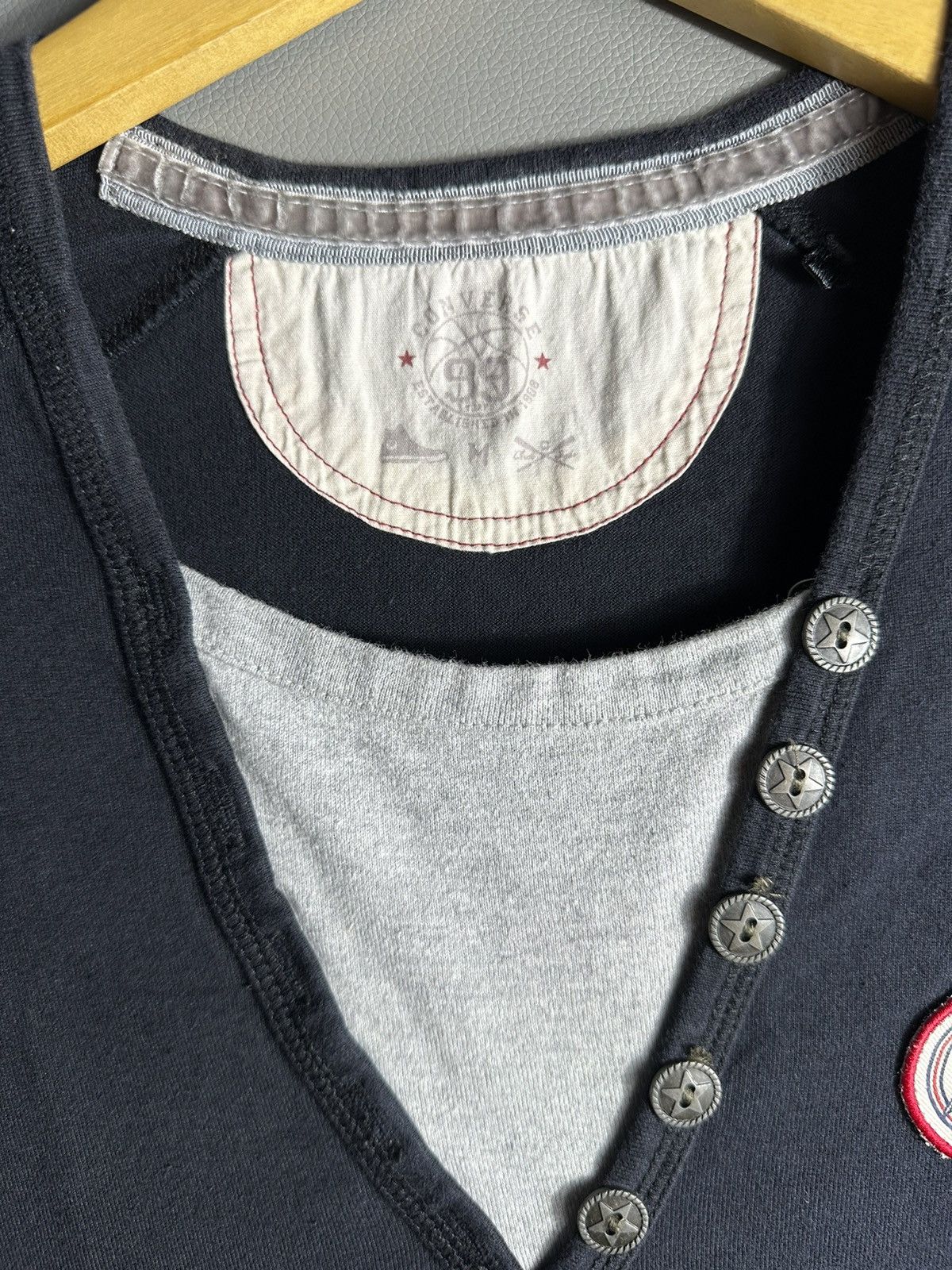 Converse CONVERSE DOUBLE LAYER BUTTON LONG SLEEVE IFSIX LGB STYLE Size US S / EU 44-46 / 1 - 7 Thumbnail