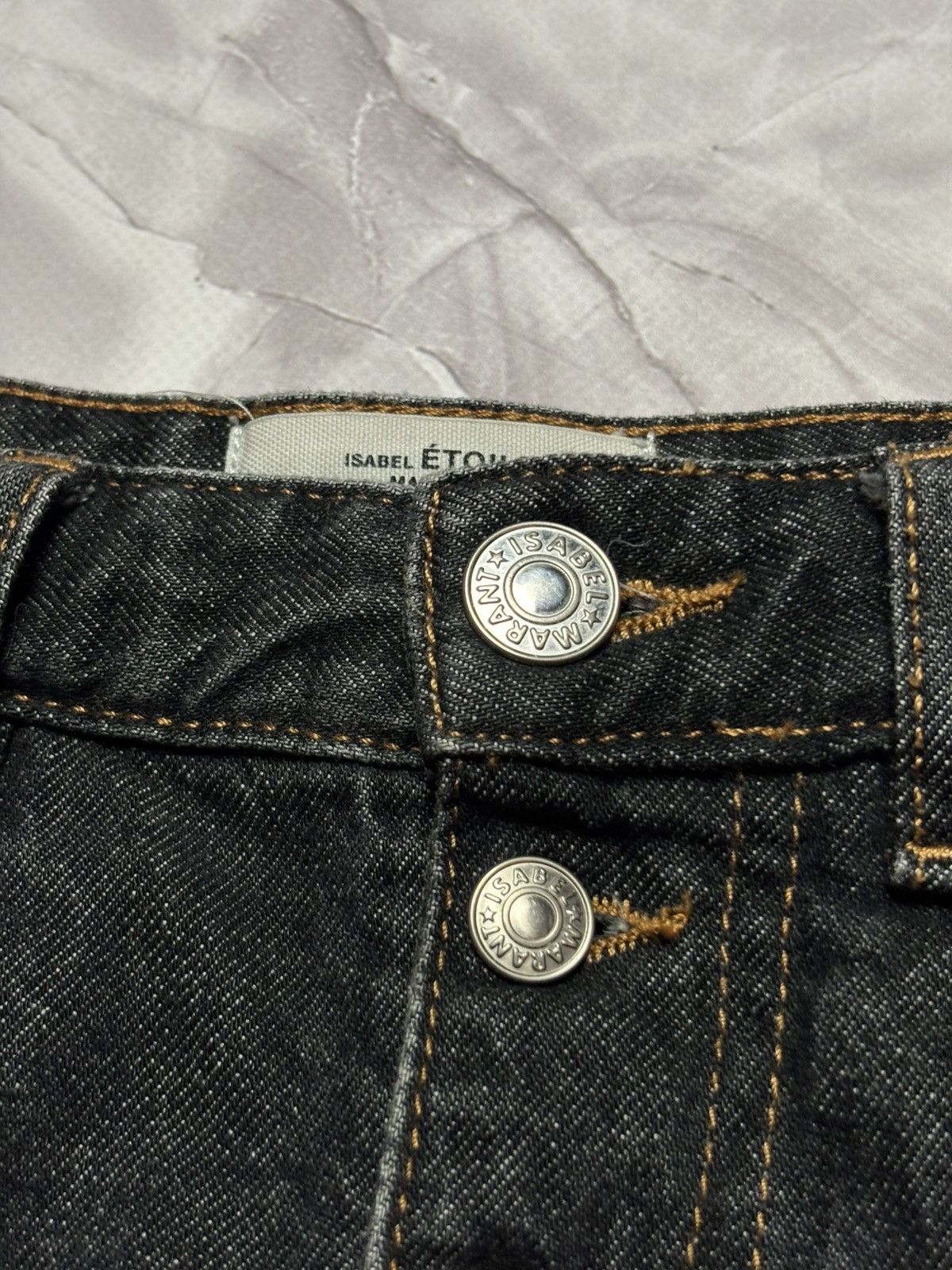 Isabel Marant Etoile Isabel Marant Etoile Belden High Rise Straight Jean Faded 34 Size 25" / US 0 / IT 36 - 9 Thumbnail