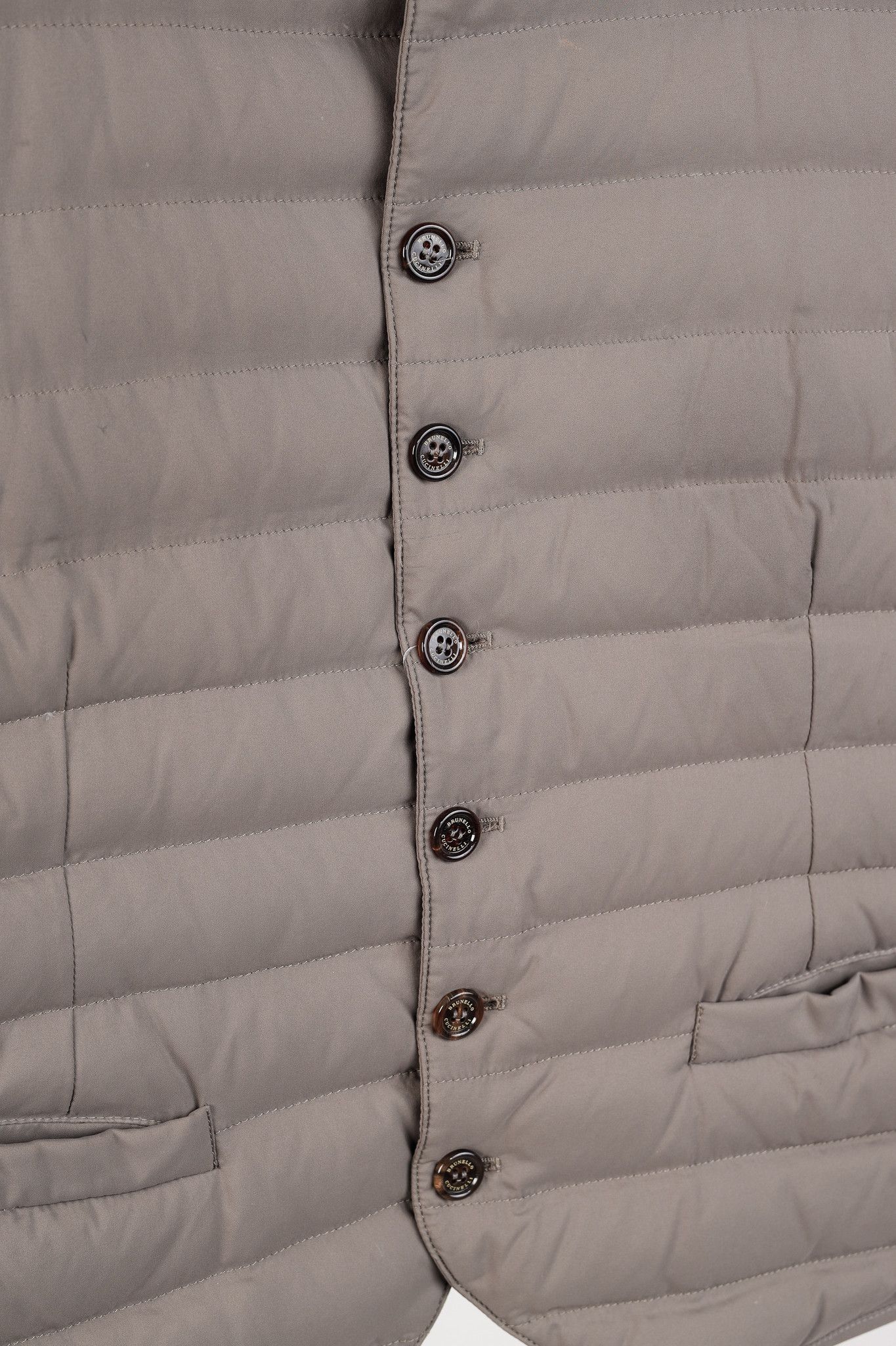 Brunello Cucinelli Brunello Cucinelli AW/15 Nylon Notched-Lapel Down Waistcoat Size US L / EU 52-54 / 3 - 7 Thumbnail