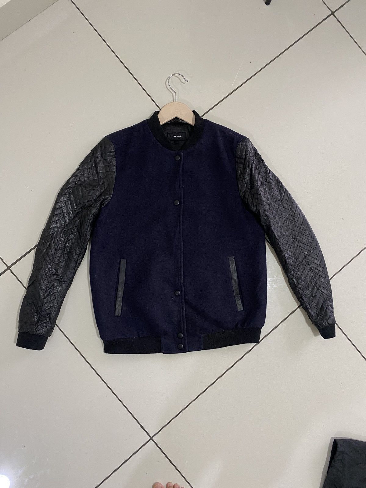 Mackage Mackage bomber jacket navy blue wool Size US M / EU 48-50 / 2 - 10 Thumbnail