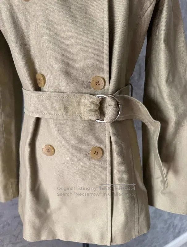 Burberry Burberry Green Cotton Long Coat for Women. Size M / US 6-8 / IT 42-44 - 6 Thumbnail