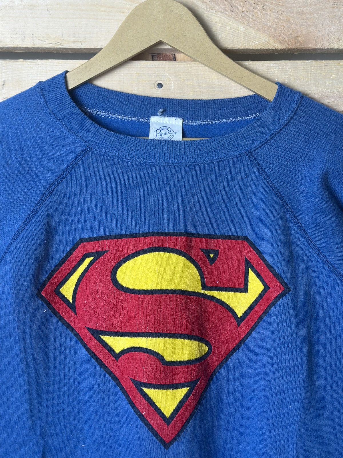DC Comics × Vintage Vintage 80s Superman Big Logo Sweatshirt Size US L / EU 52-54 / 3 - 4 Thumbnail