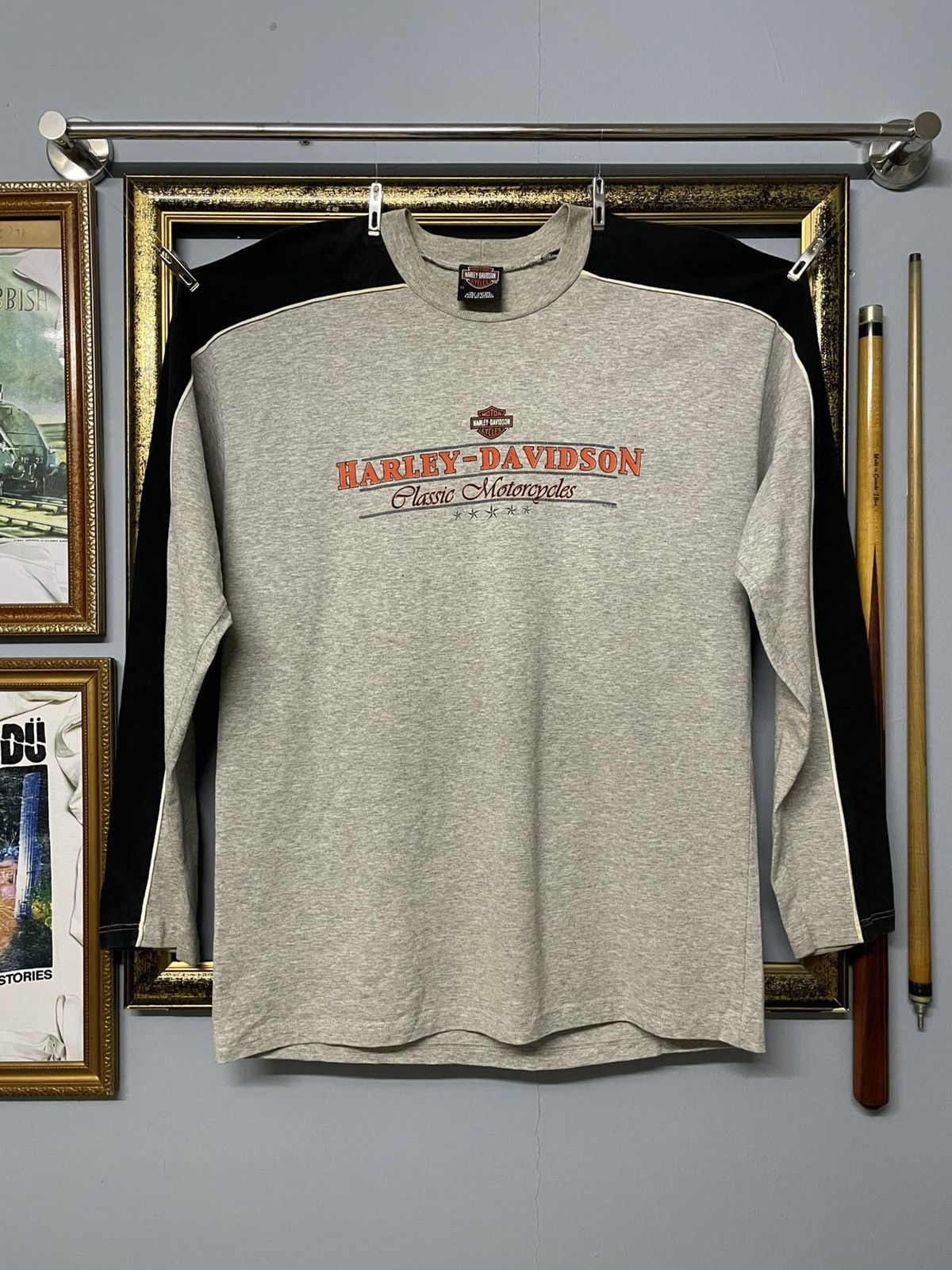 Harley Davidson Vintage 1990s Designer Harley Davidson ‘Classic Motorcyles’ Size US M / EU 48-50 / 2 - 1 Thumbnail