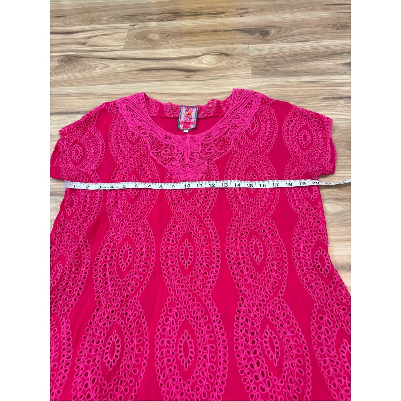 Johnny Was Johnny Was bright pink midi dress sz L Size L / US 10 / IT 46 - 8 Thumbnail