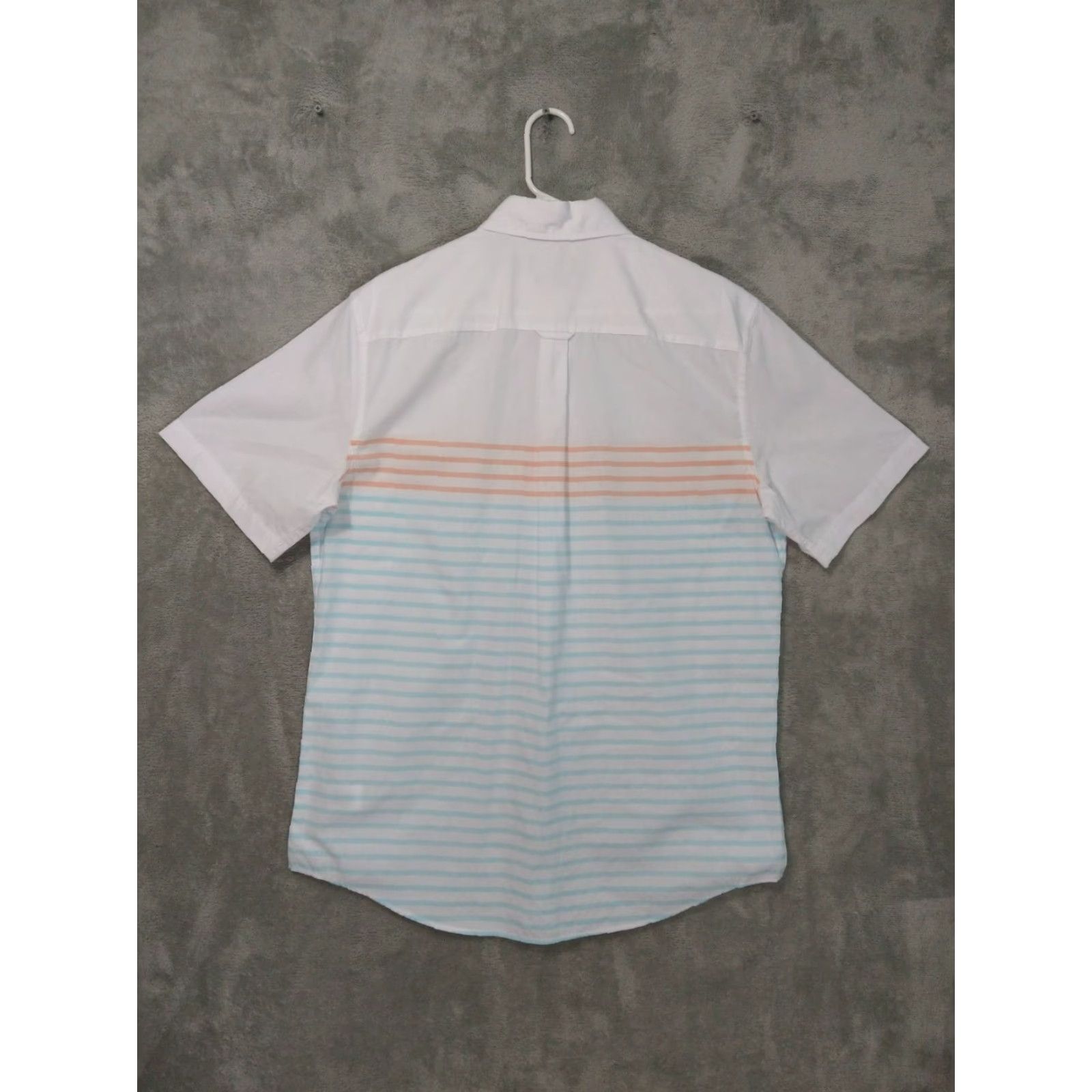 Chaps Chaps Shirt Mens Medium White Striped Short Sleeve Button Down Easy Care Size US M / EU 48-50 / 2 - 2 Thumbnail
