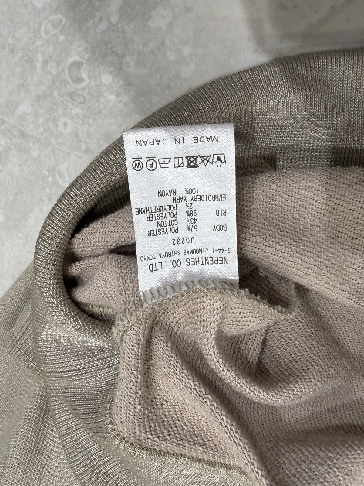 Needles Needles Mock Neck Sweatshirt Stone/Beige, Size M Size US M / EU 48-50 / 2 - 4 Thumbnail