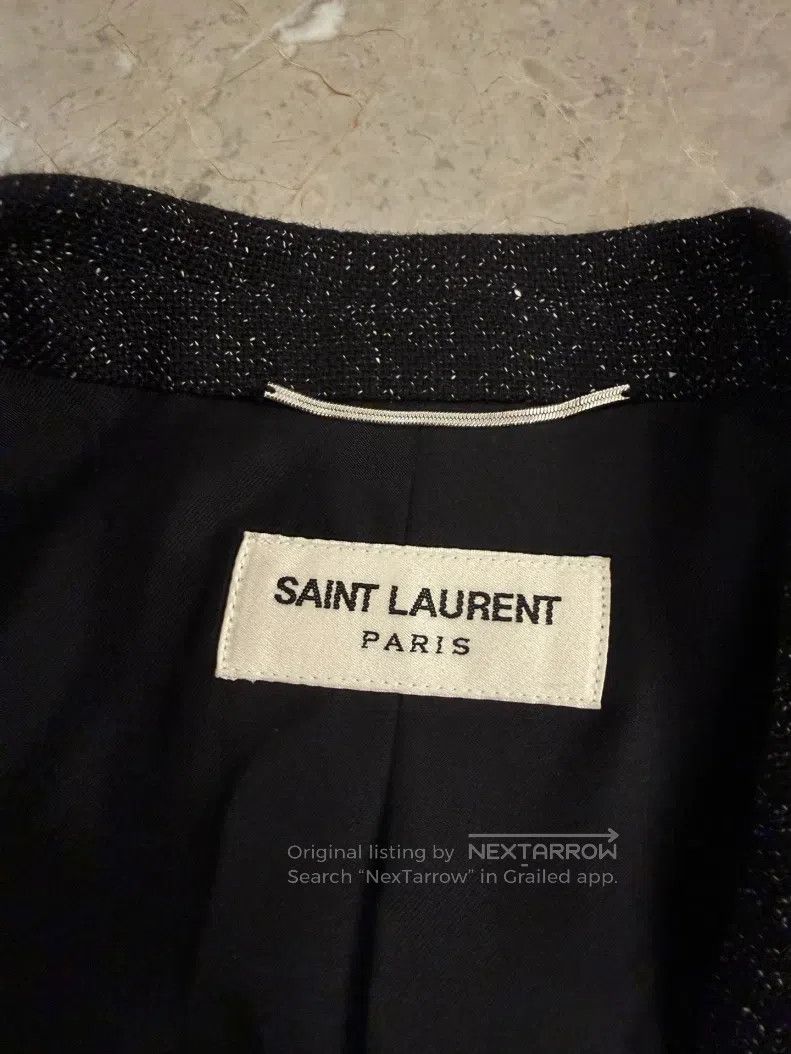 Saint Laurent Paris Saint Laurent Paris Black Wool and Linen Blended Suit Size US S / EU 44-46 / 1 - 5 Thumbnail
