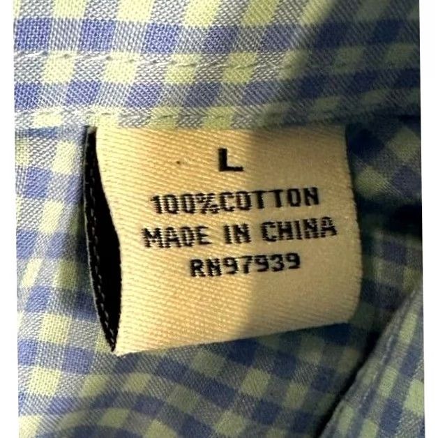 Southern Proper Southern Pro Southern Pines Button-Down Shirt Mens Large Blue Checkered Long Sleeve Cotton Shirt Size US L / EU 52-54 / 3 - 4 Thumbnail