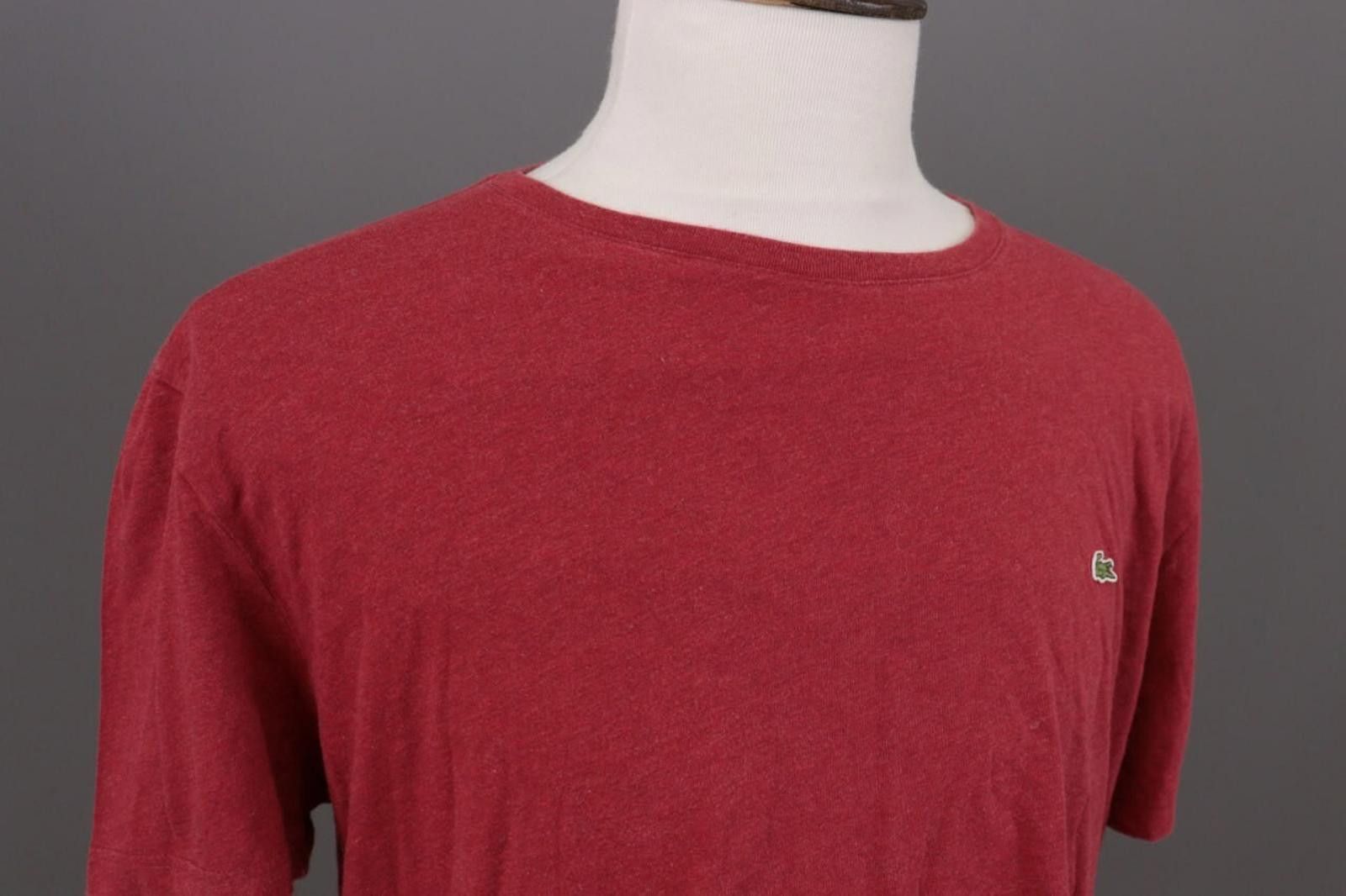 Lacoste Lacoste Red Crew Neck Short Sleeve T-Shirt Size 8 / 3XL Size US XXL / EU 58 / 5 - 6 Thumbnail