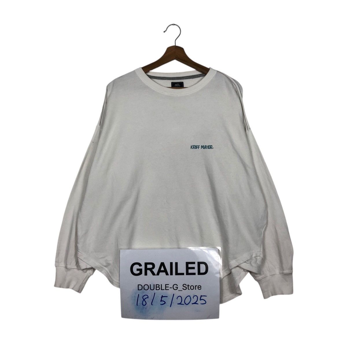 Japanese Brand 📌Vintage Sweatshirt Kriff Mayer Big Logo Back Hit Size US L / EU 52-54 / 3 - 2 Thumbnail