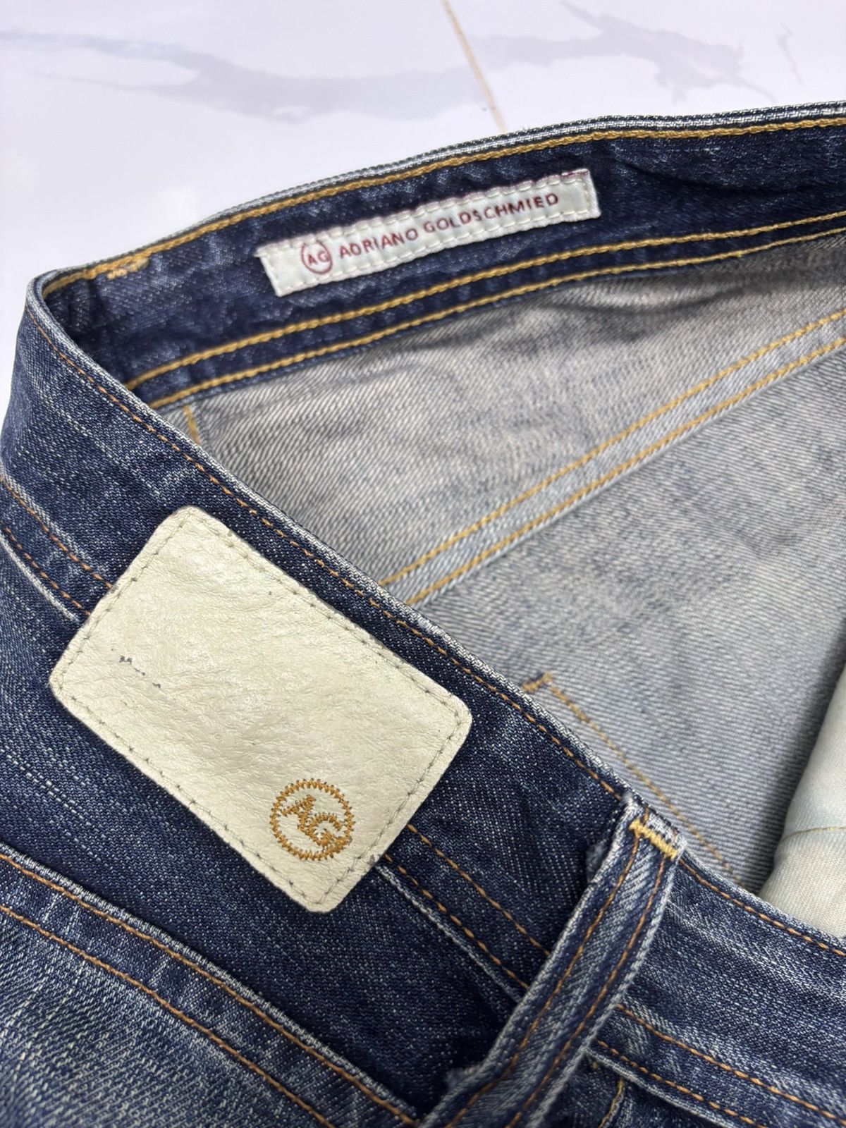 If Six Was Nine × Isamu Katayama Backlash OG🔥ADRIANO GOLDSCHMIED STRAIGHT LEG DISTRESSED DENIM JEANS Size US 32 / EU 48 - 10 Thumbnail