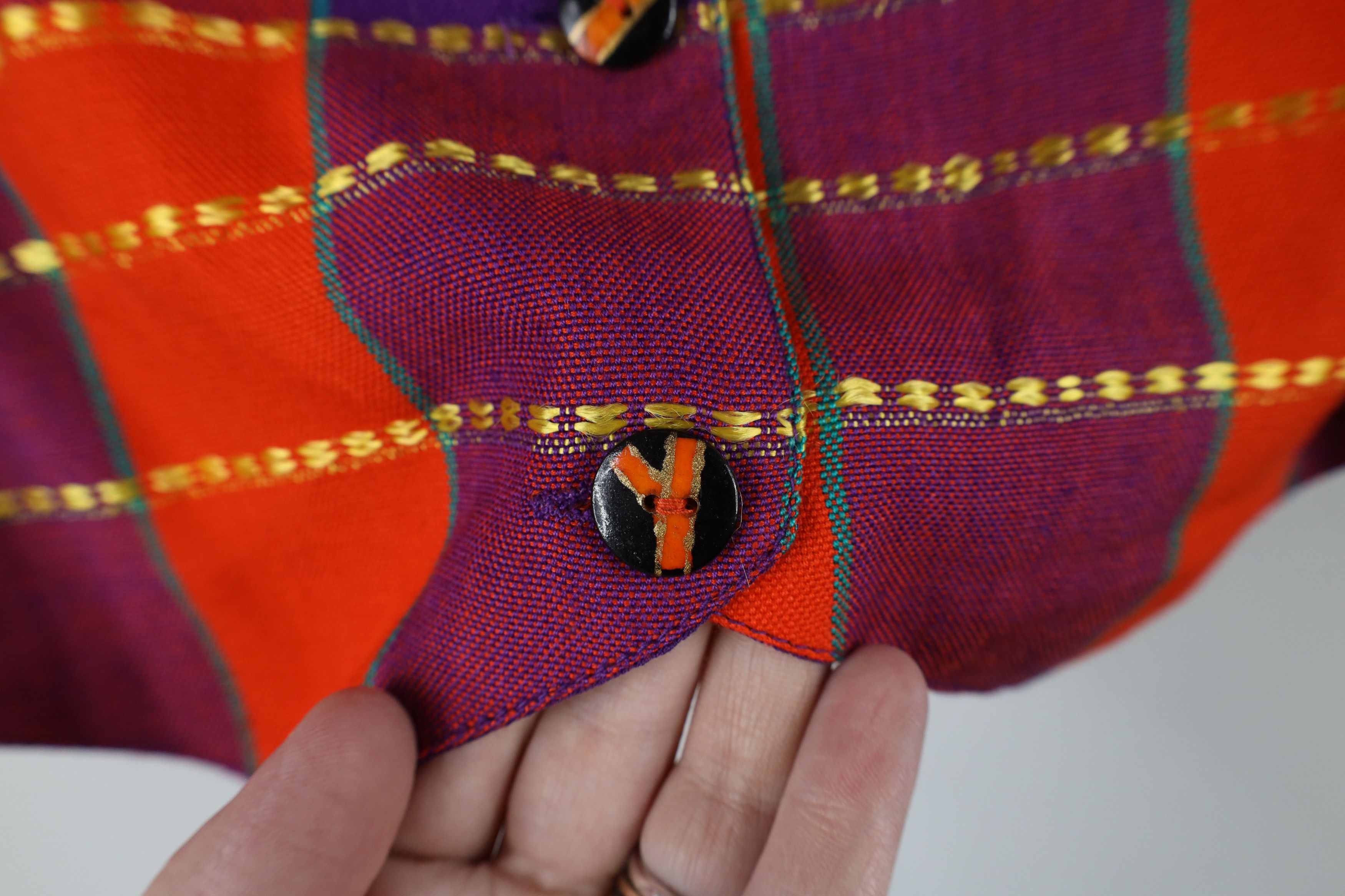 Vintage Vintage 90s Streetwear India Madras Plaid Vest Jacket Size M / US 6-8 / IT 42-44 - 7 Thumbnail
