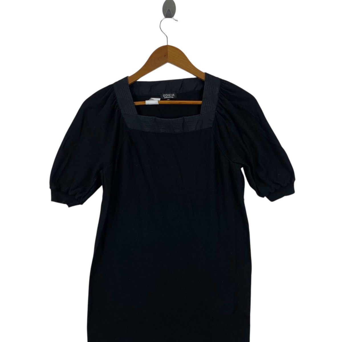 Sonia Rykiel SONIA RYKIEL French Brand Black Short Sleeve Dress Size S / US 4 / IT 40 - 2 Thumbnail