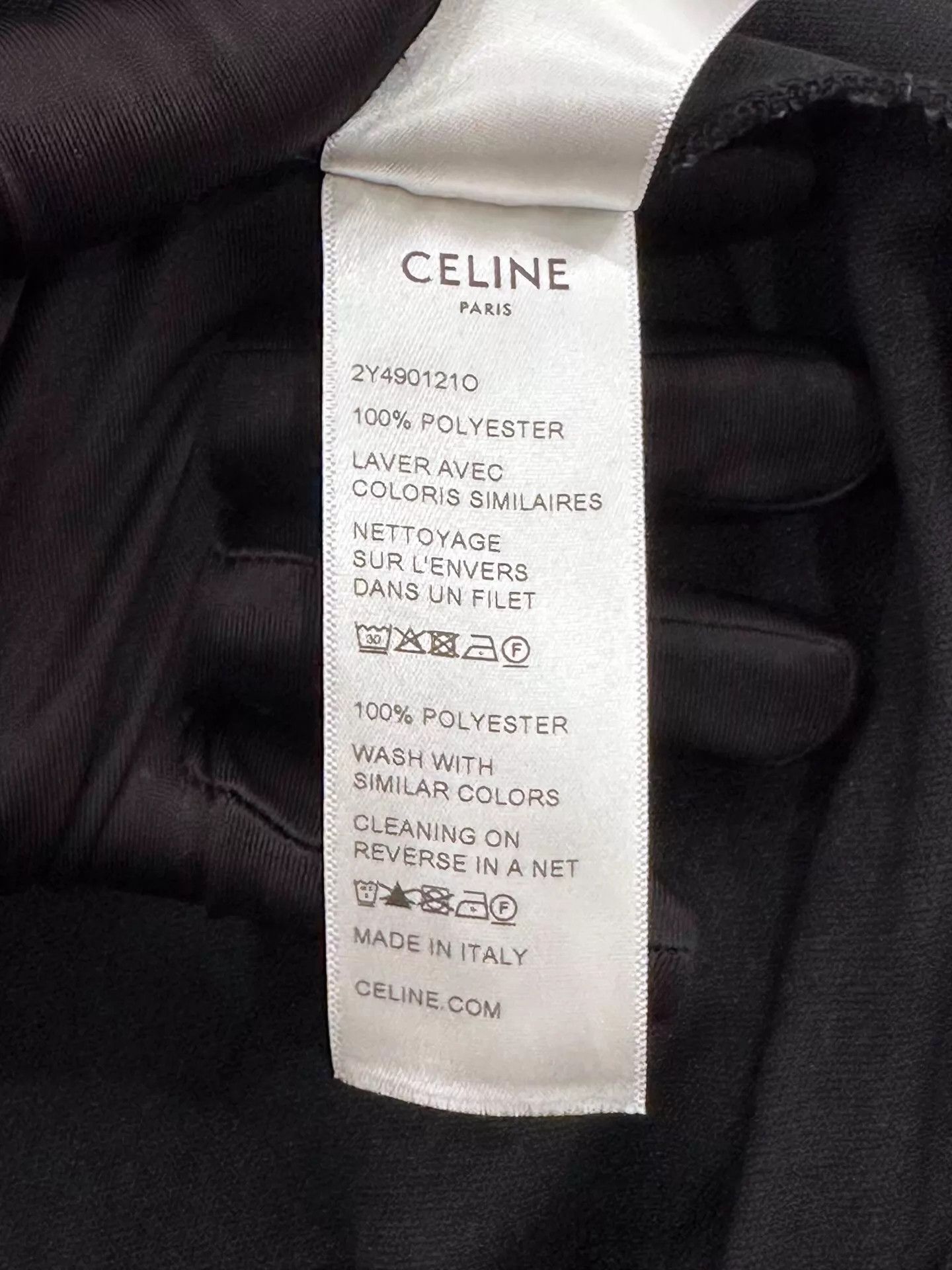 Celine Celine Men's Black Jacket White Stripe Embroidered Logo L Size US L / EU 52-54 / 3 - 8 Thumbnail