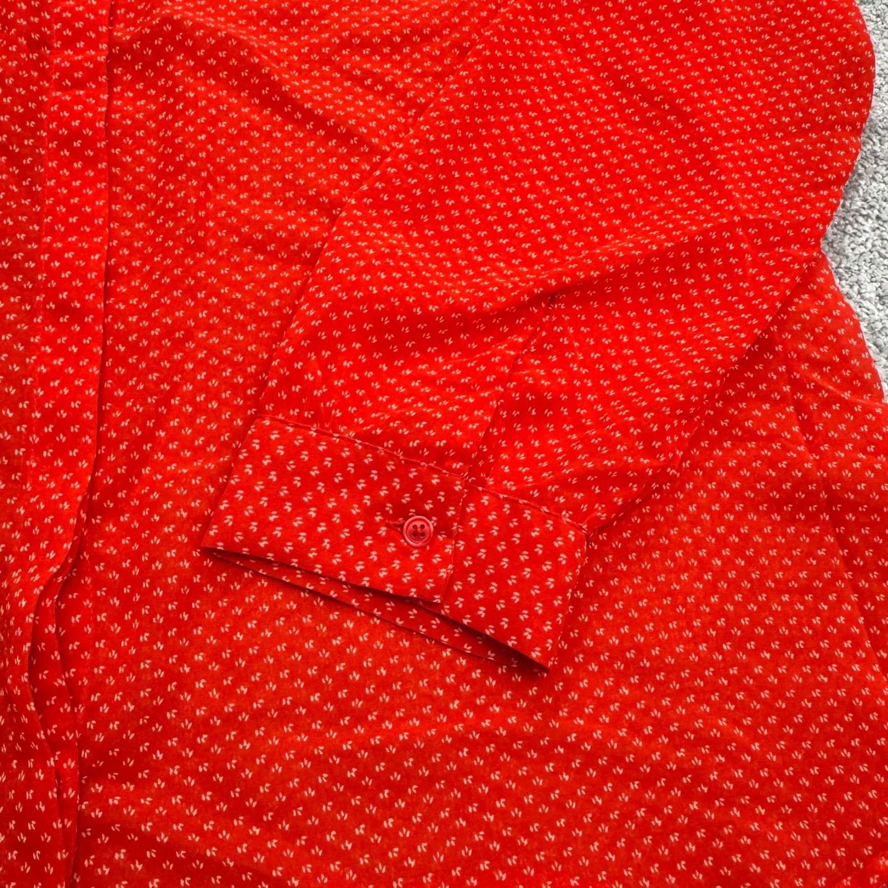 Old Navy Old NavyButton DownShirt Blouse Womens XL Red Micro FloralChiffon Casual Top Size XL / US 12-14 / IT 48-50 - 5 Thumbnail