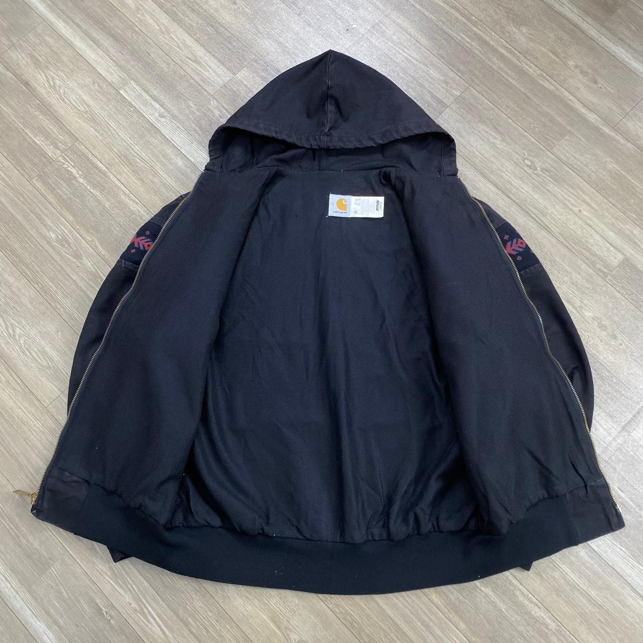 Carhartt 1990s Vintage Carhartt Aztec JR0005 Canvas Zipper Hoodie Size US M / EU 48-50 / 2 - 9 Thumbnail
