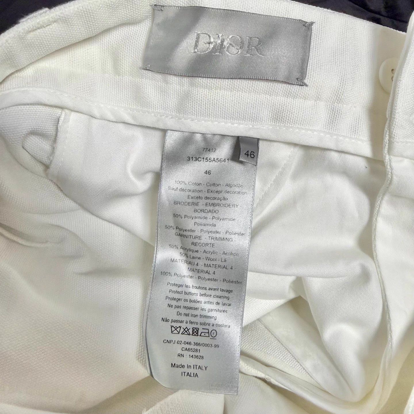 Dior DIOR White Denim Jeans 46 Rabbit Year Gold Embroidery Size US 30 / EU 46 - 4 Thumbnail