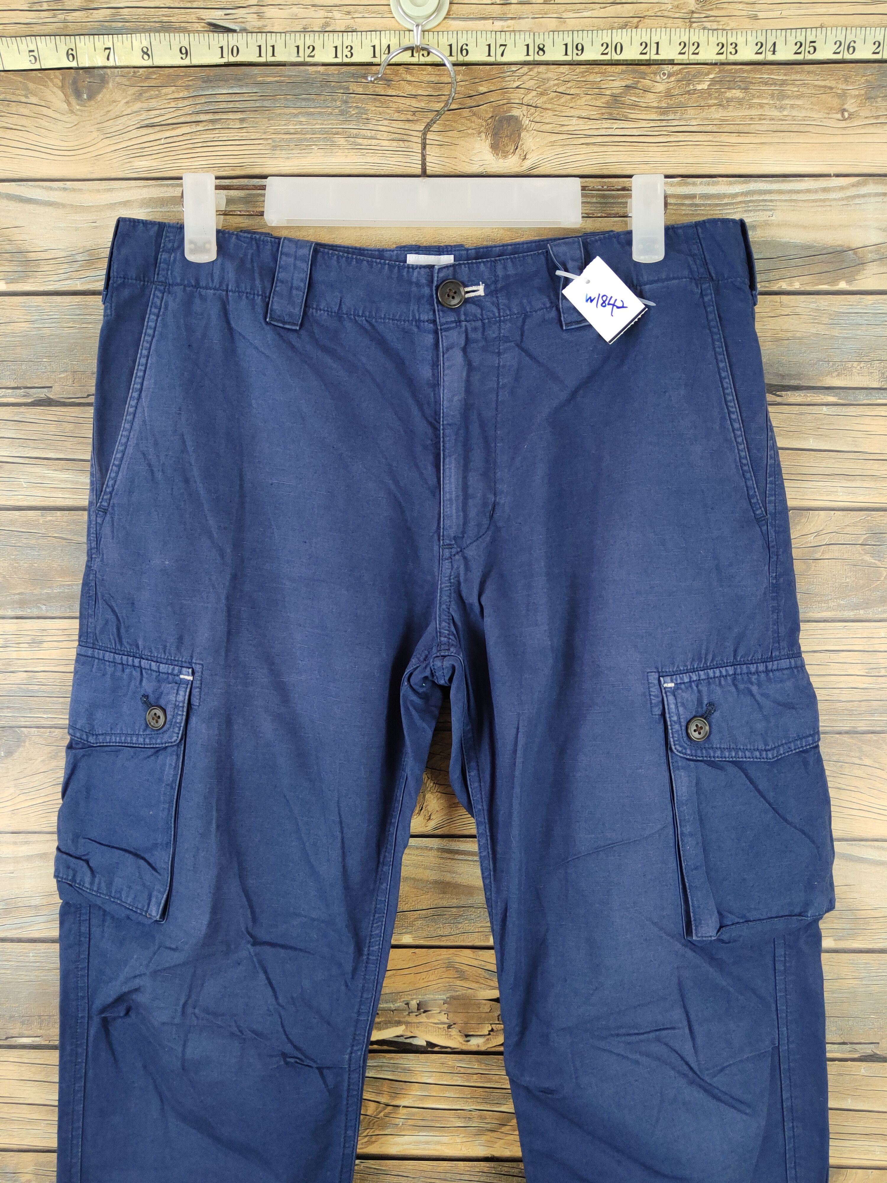 R.Newbold R.Newbold Blue Multipocket Tactical Cargo Pants #W1842 Size US 31 - 2 Thumbnail