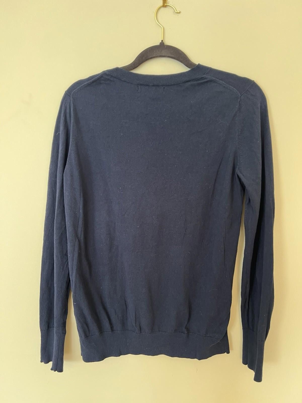 Banana Republic Banana Republic Navy Embroidered Cat Sweater Pullover Medium Size M / US 6-8 / IT 42-44 - 2 Thumbnail