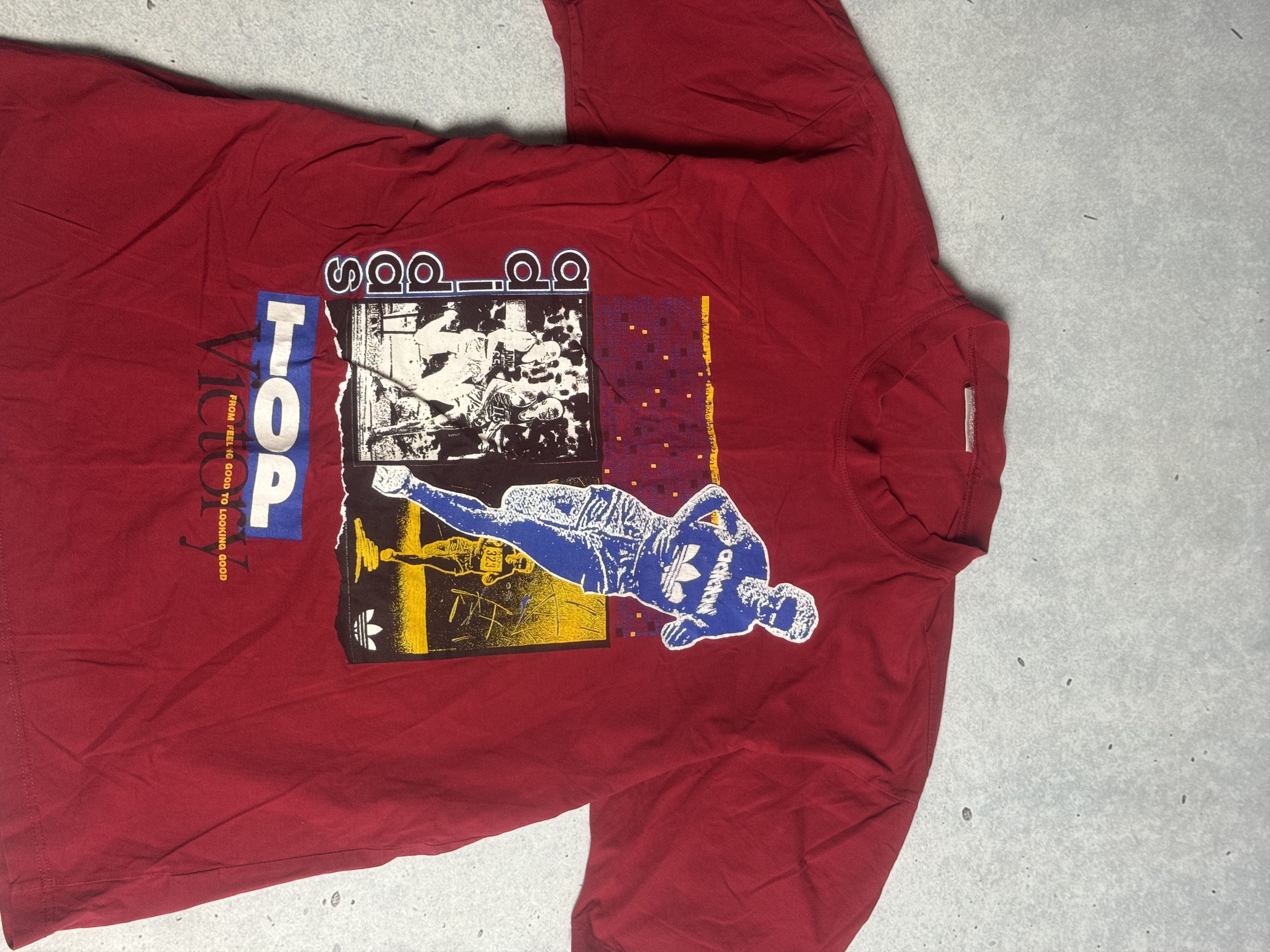 Adidas Vintage 90s Adidas Running T Shirt Athletic Size US M / EU 48-50 / 2 - 2 Thumbnail